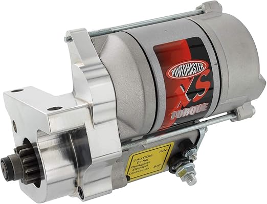 Powermaster Starter, XS Torque, 4.4:1 Gear Reduction, Natural, 153 Tooth Flywheel, Straight Mount, Chevy V6 / V8, Each
