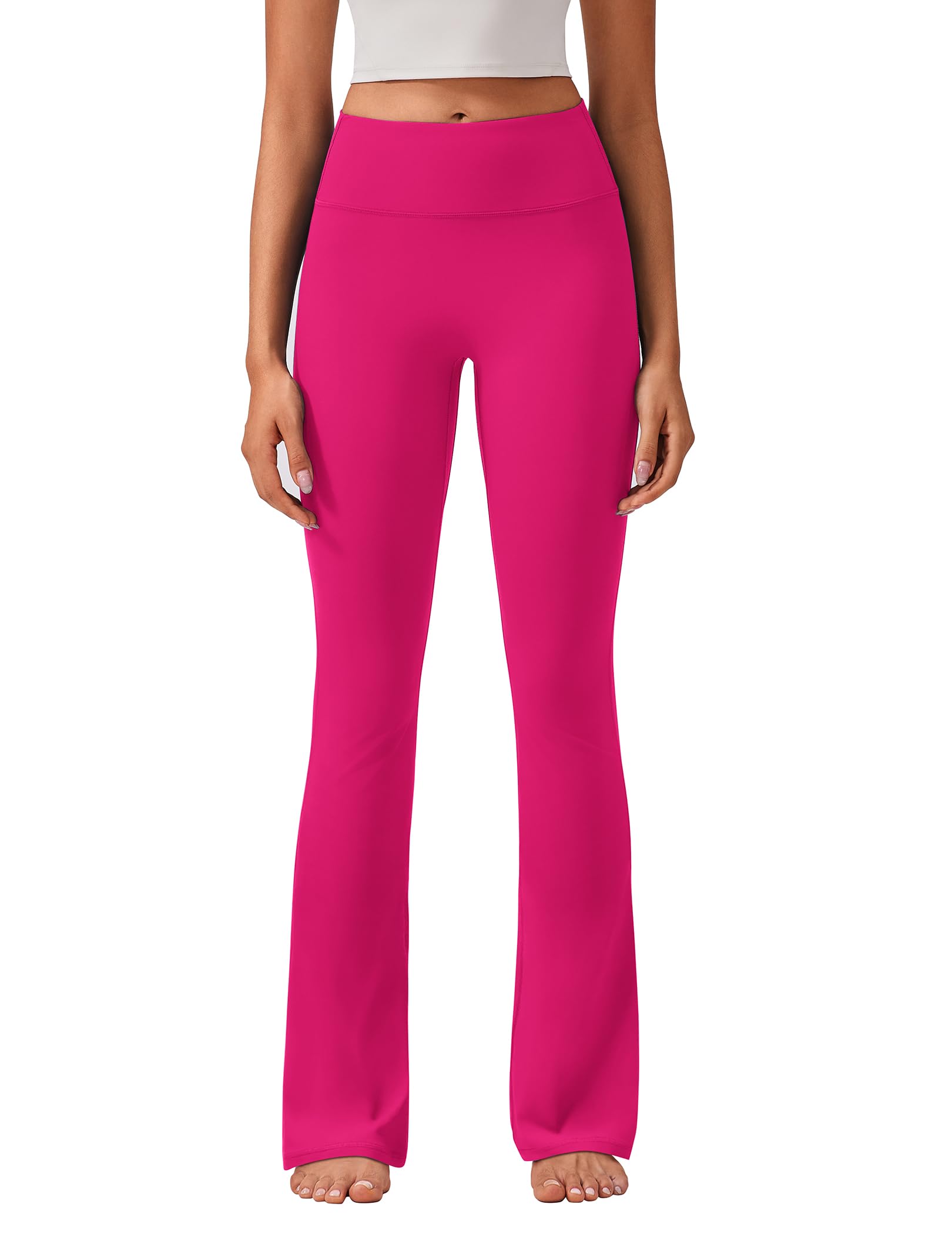 Pinspark Womens Mini Flare Yoga Pants High Waisted Bootcut