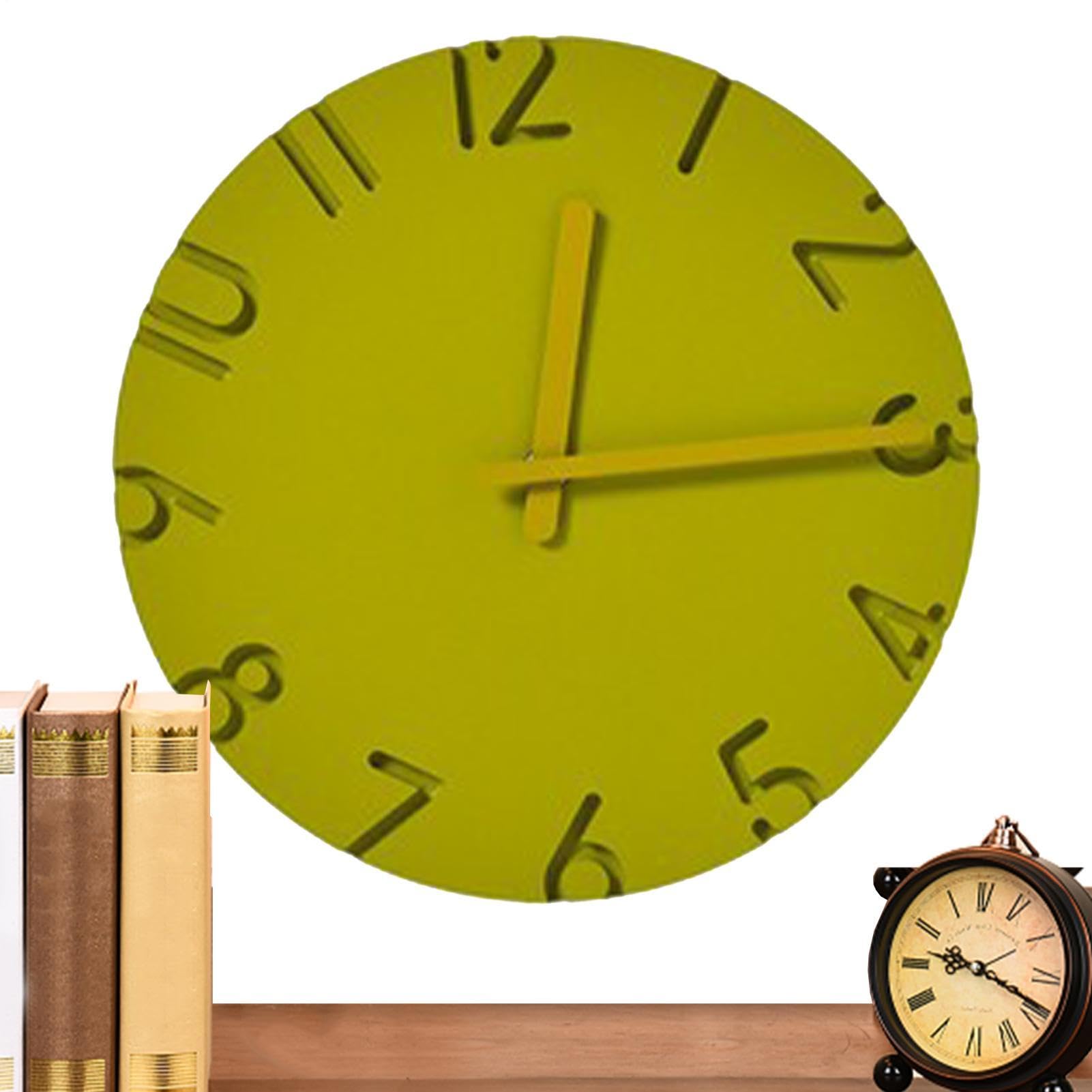 Horloge murale moderne effet ciment 30 cm silencieuse pour salon et bureau