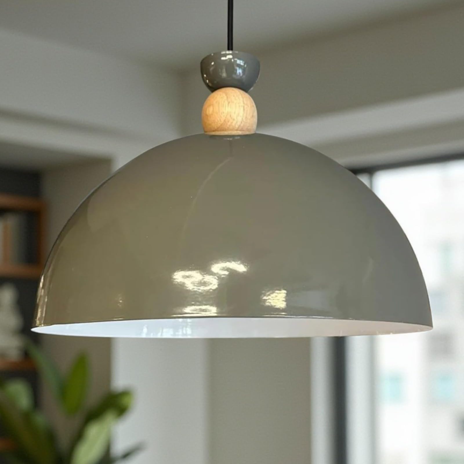 bamyum Yimpi Pendant Light Dining Table, Ø30 cm Anthracite Decorative Living Room Lamp, E27 Pendant Light Metal, Kitchen Lamp, Hanging Lamp, Bedroom, Dining Table, Living Room, Dining Room Lamps — image 1