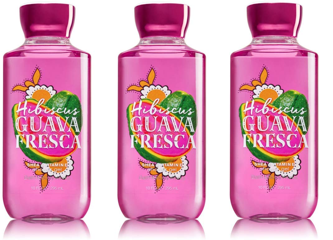 Bath and Body Works Hibiscus Guava Fresca - Lot of three Shower Gel - Full Size