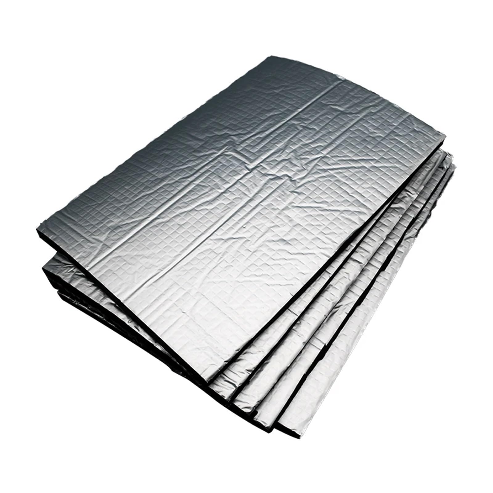Espuma de aluminio autoadhesiva 10 Uds. Estera de aislamiento térmico amortiguador sonido 10mm for coche y furgoneta, acústico for capó , estera for motor