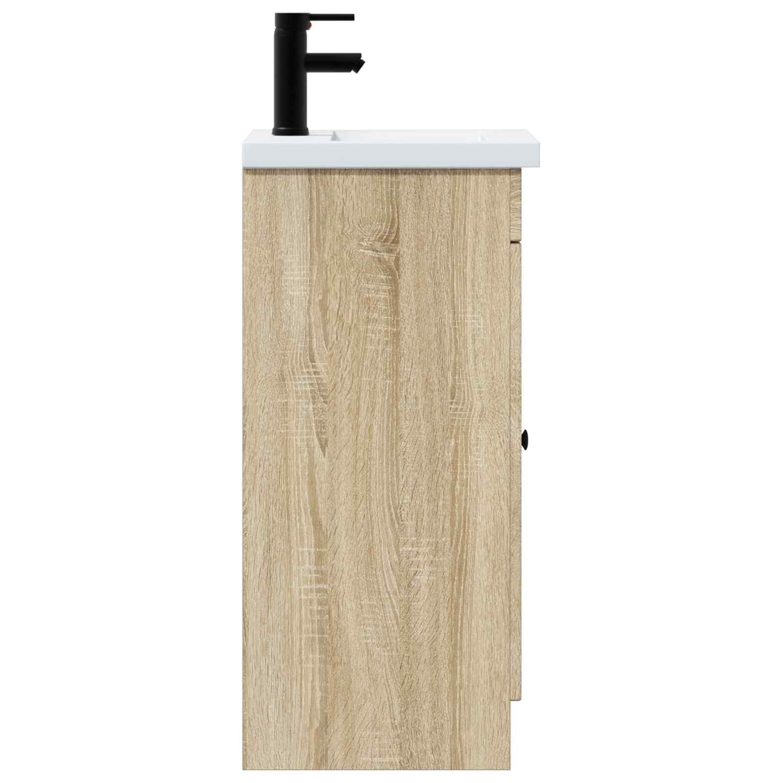 Makastle Meuble de Salle de Bain avec évier Chêne Sonoma