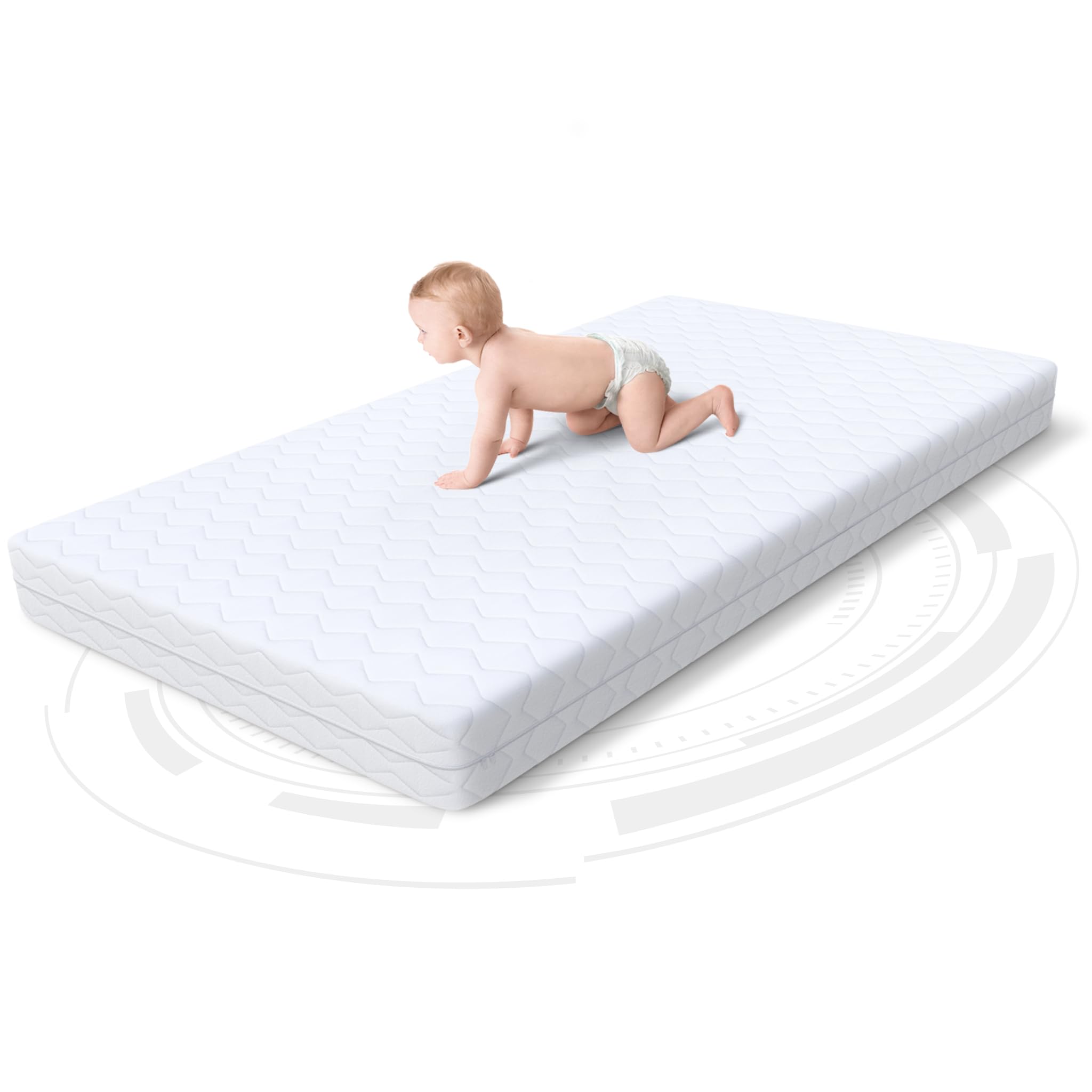 FDM Paulo Matelas 90x200 cm Mousse à Mémoire de Forme avec Couche de Sarrasin Naturel Épaisseur 16 cm Fermeté H3 Matelas à Deux Faces 7 Zones de Confort Housse Lavable Oeko-TEX Hypoallergénique