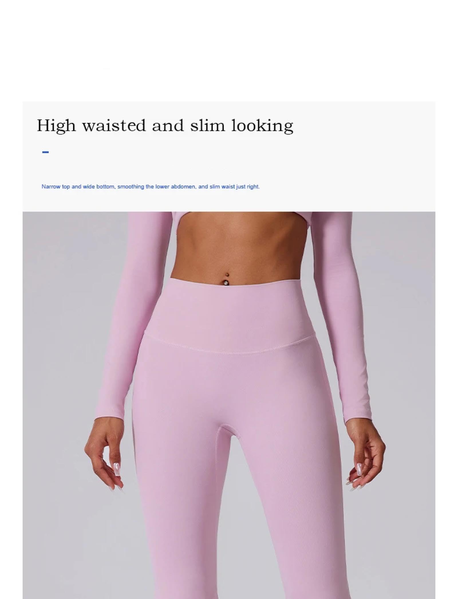 Leggings Damen Hose Frauen Mit Hoher Taille Ausgestellte Leggings Fitness-Fitness-Yoga-Hose Workout Runing Sport Leggings Frauen Kontrolle Bauch Yoga Weite Bein Hosen