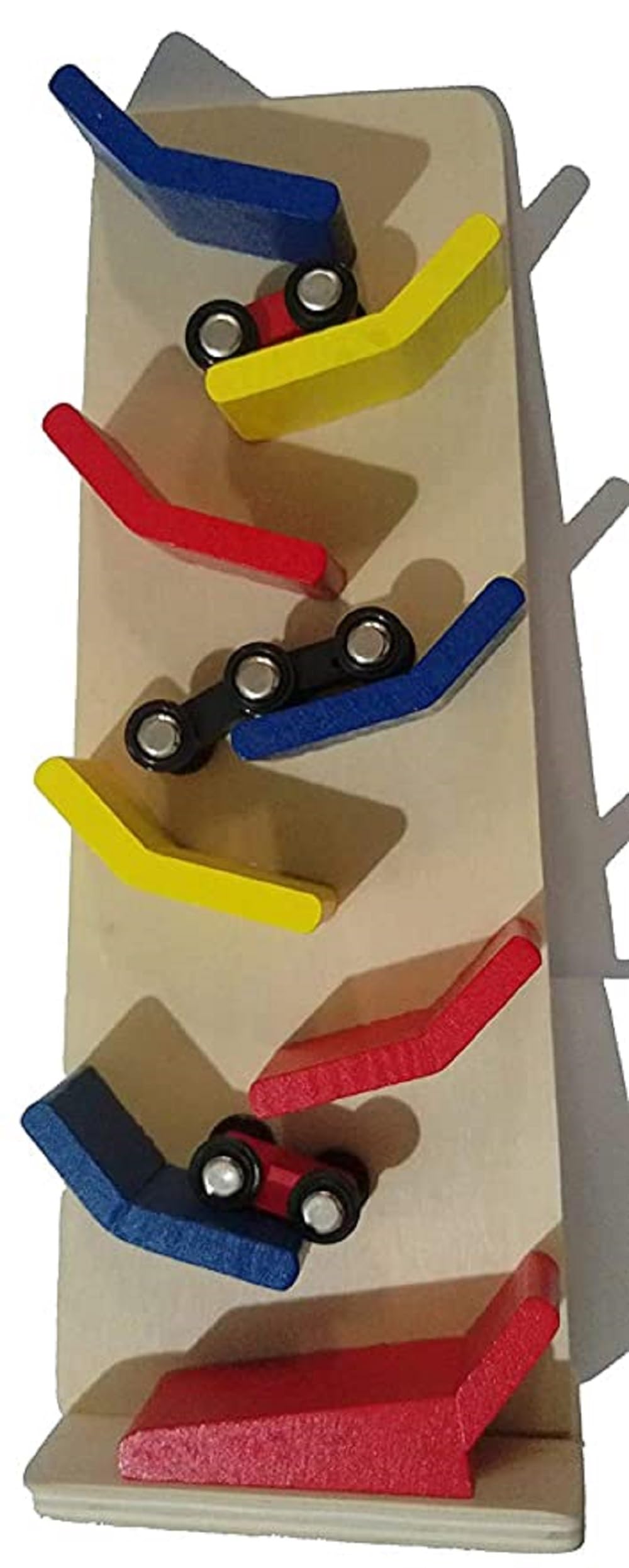 Shopfleet Wooden Slippery Car-Wooden Mini Car Speed Racing Toy-Zig-Zag Drop Game (B0CM8PBHFF) Amazon Price History, Amazon Price Tracker