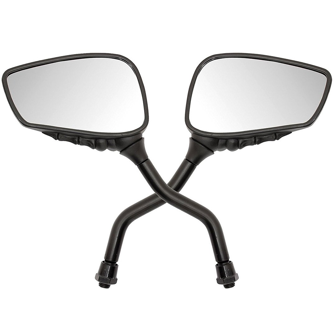 2 Pièces 10mm Rétroviseur De Moto, Rétroviseurs Latéraux Ronds Universels Miroir De Guidon De Moto