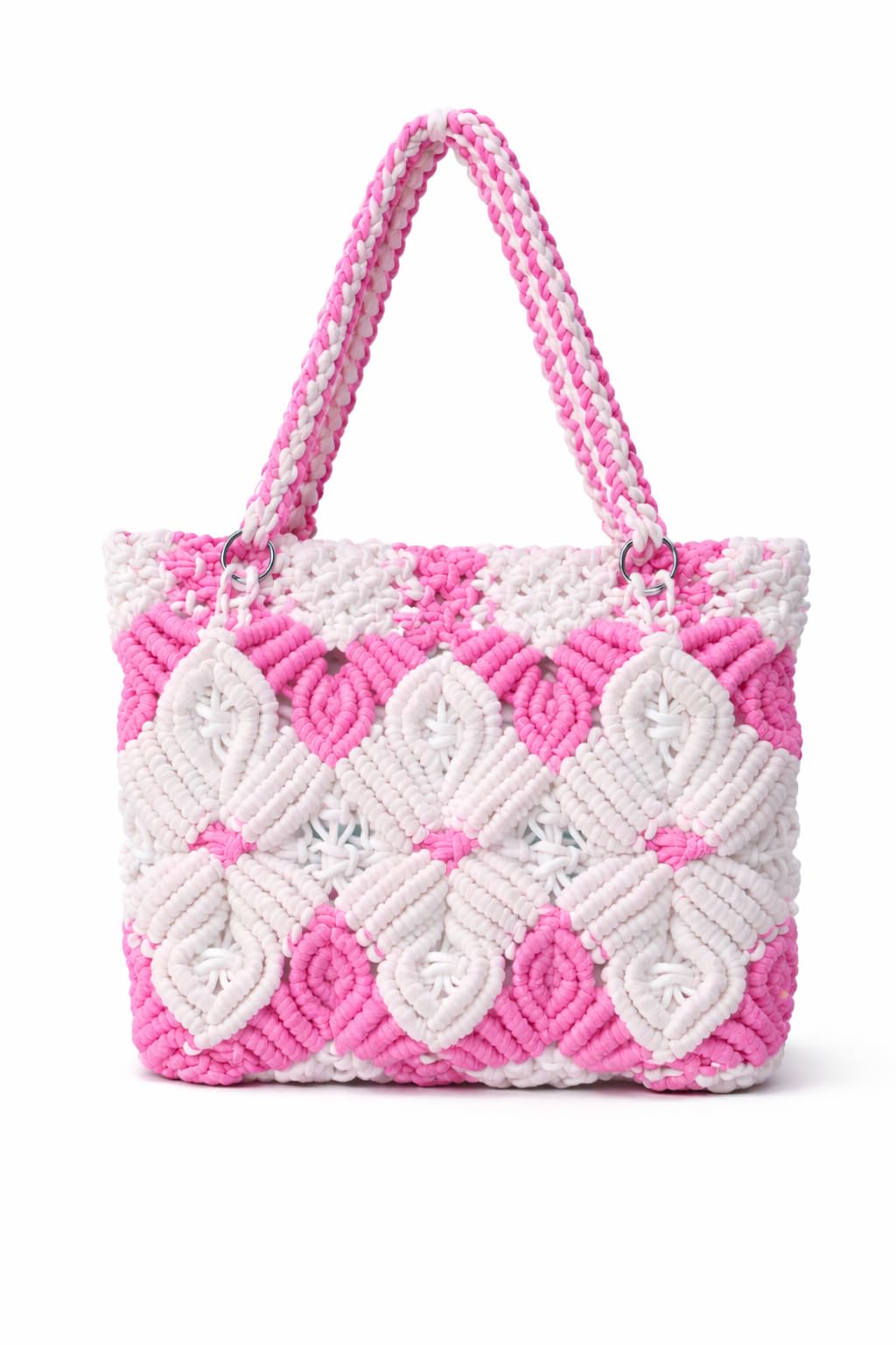 EramAh Stylish Macrame Handbag for Women & Girls | Handmade Crochet Tote Bag | Durable Cotton Rope Purse | Trendy Shoulder Bag for Daily Use, Shopping & Gifting | handmade bag Made in India-picture-23