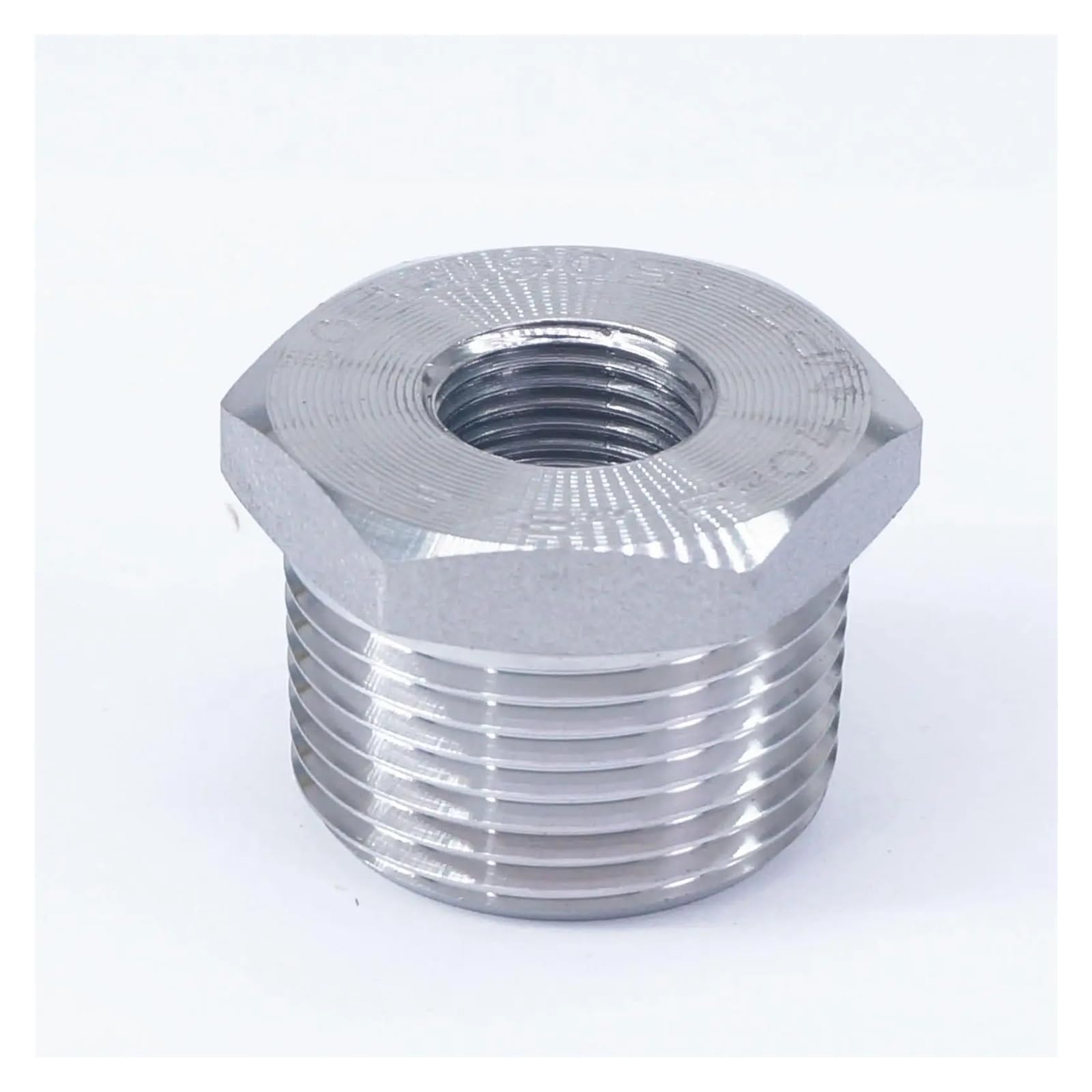 1" NPT Male x 3/8" NPT Female 304 Stainless Steel Reducing Bush Forged Pipe Fitting 3000 PSI Water Gas Oil