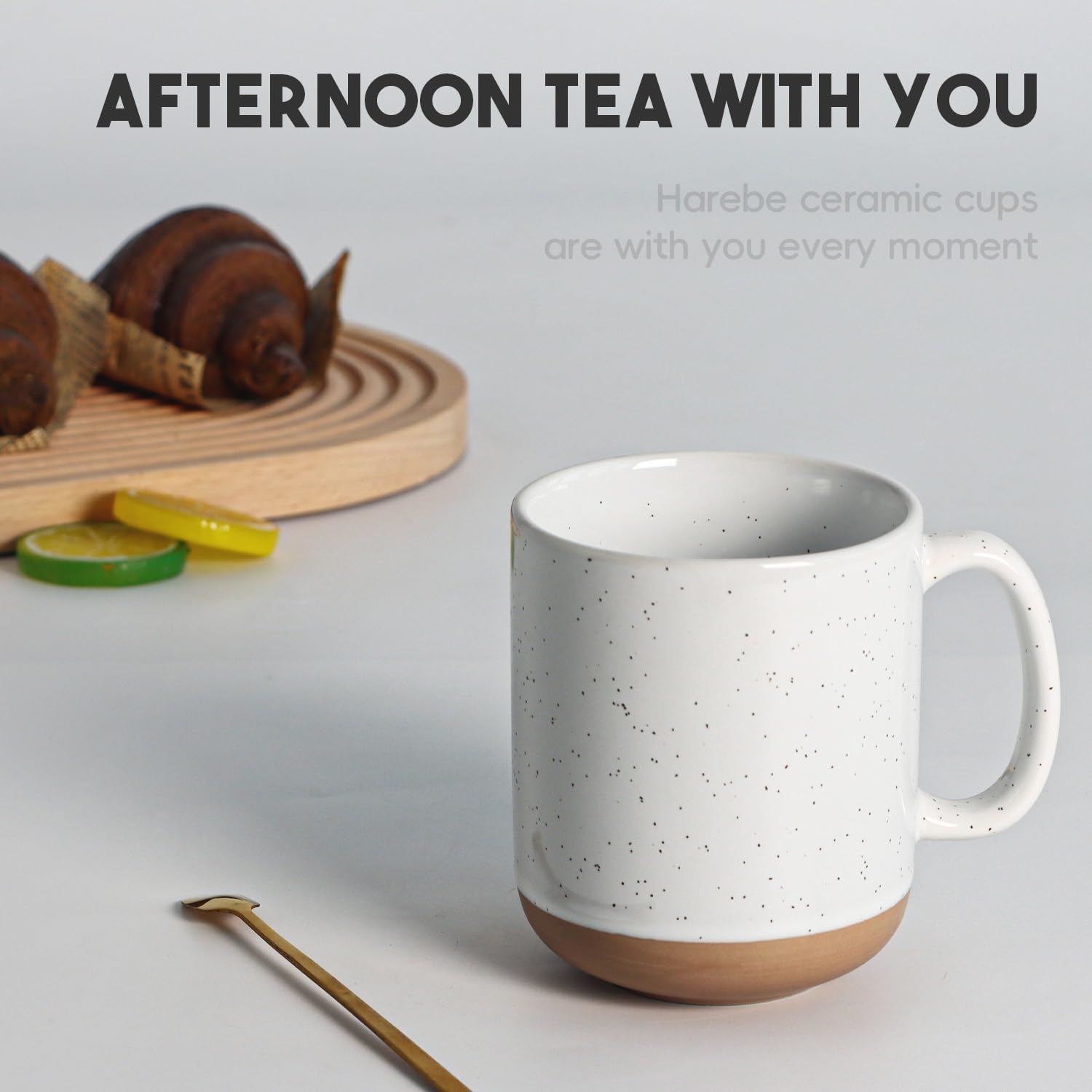 harebe 20 OZ Large Coffee Mug, Ceramic Tea Cup for Office and Home, Big Capacity with Handle, Microwave & Dishwasher Safe Cups for Men Women Mug Lovers, White - Image 7