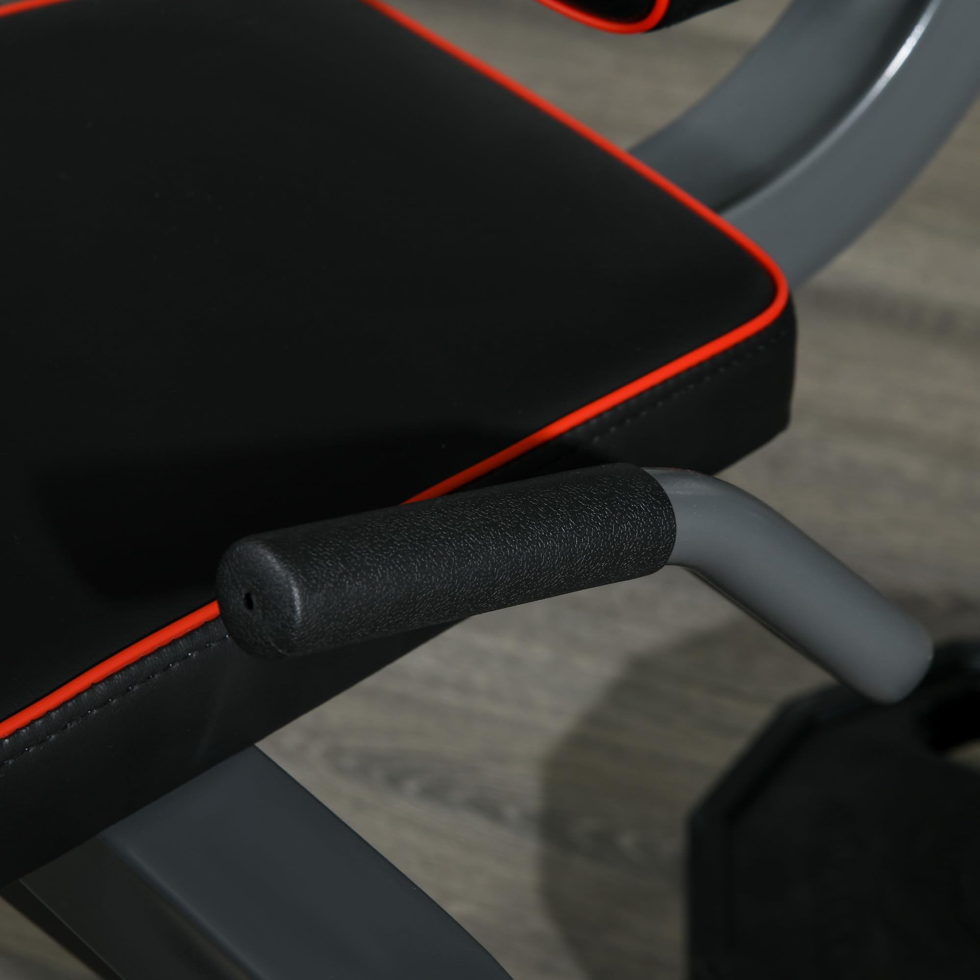 SPORTNOW Macchina Fitness con Schienale e Cuscinetti Regolabili per Leg Extension e Leg Curl, Panca Palestra con Spazio per Dischi Pesi in Acciaio e Plastica, Grigio e Nero