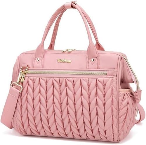 Bolsa de pañales pequeña cruzada, bolsa de bebé pequeña, mochila convertible para mujer (rosa 1)