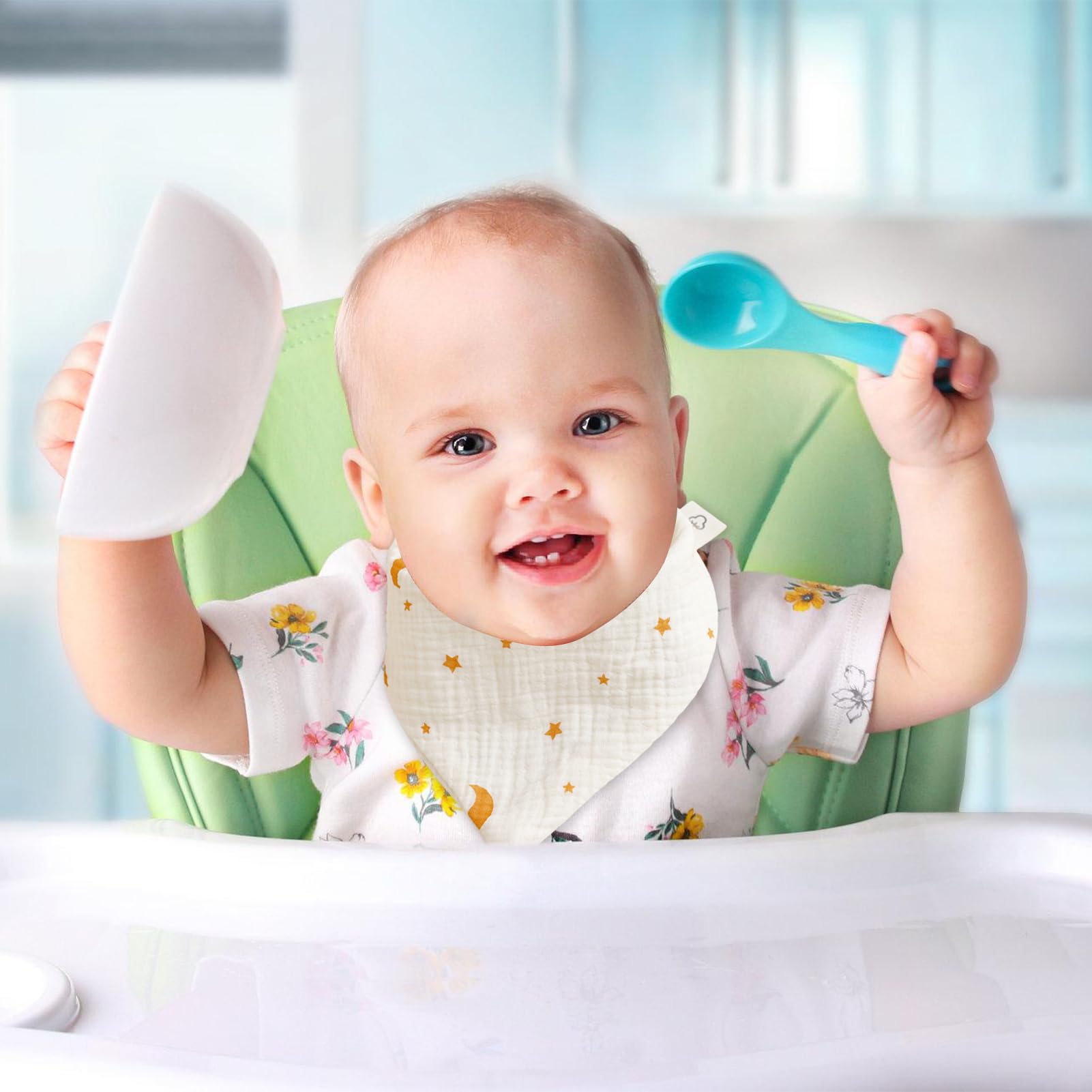 Bavoirs Bébé Doux Tissu Respirant Anti-Régurgitation Super Absorbant Unisexe