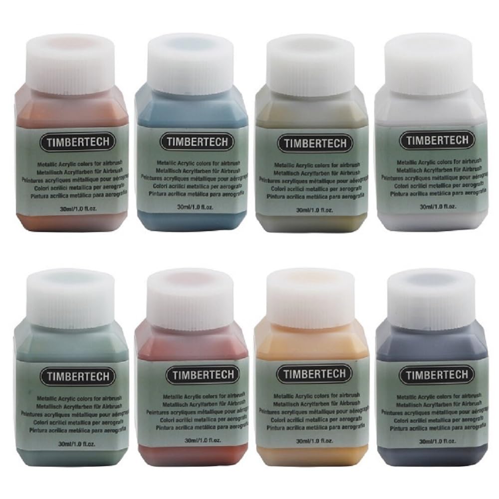 Timbertech 30 ml de color aerógrafo SET 8 METALLIC