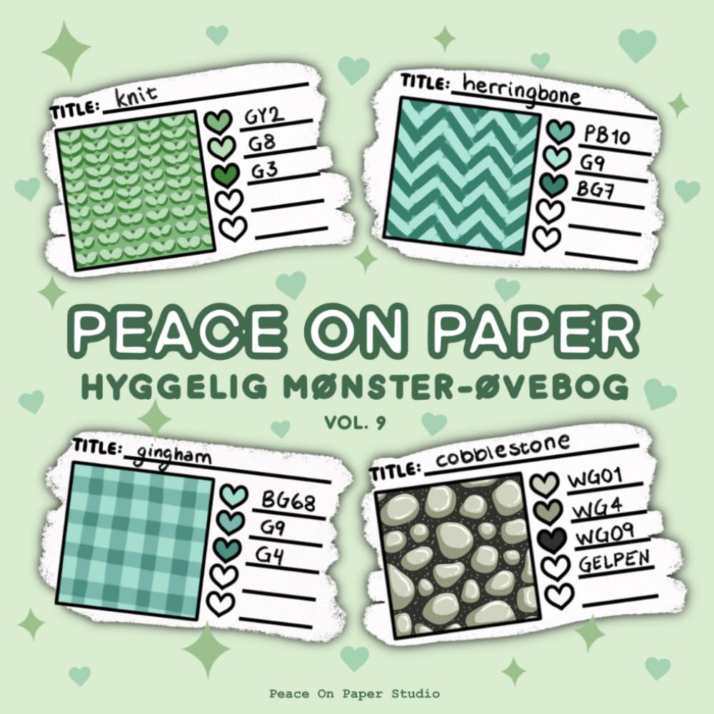 Peace On Paper: Hyggelig Malebog/Øvebog Til Mønstre For Voksne og Teenagere - Volume 9 (Coloring Practice Books)