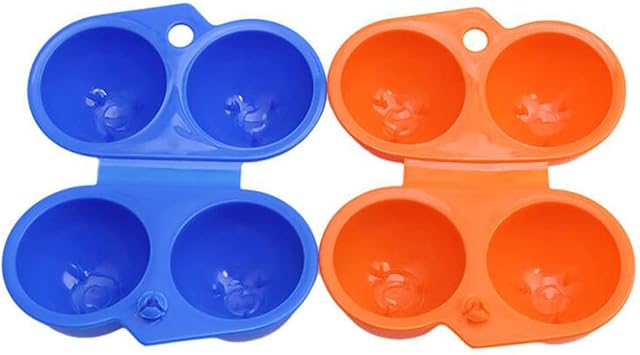 FGJFJ Eggs Storage Box Egg Container Portable Olding Plastic Egg Carrier for Home Outdoor Picnic Camping 2 Compartments,blue