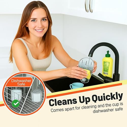 Miniatura 7 de Picadora eléctrica de ajo, 8.5 fl oz, portátil e inalámbrico, mini procesador de alimentos, licuadora de verduras recargable por USB para nueces,