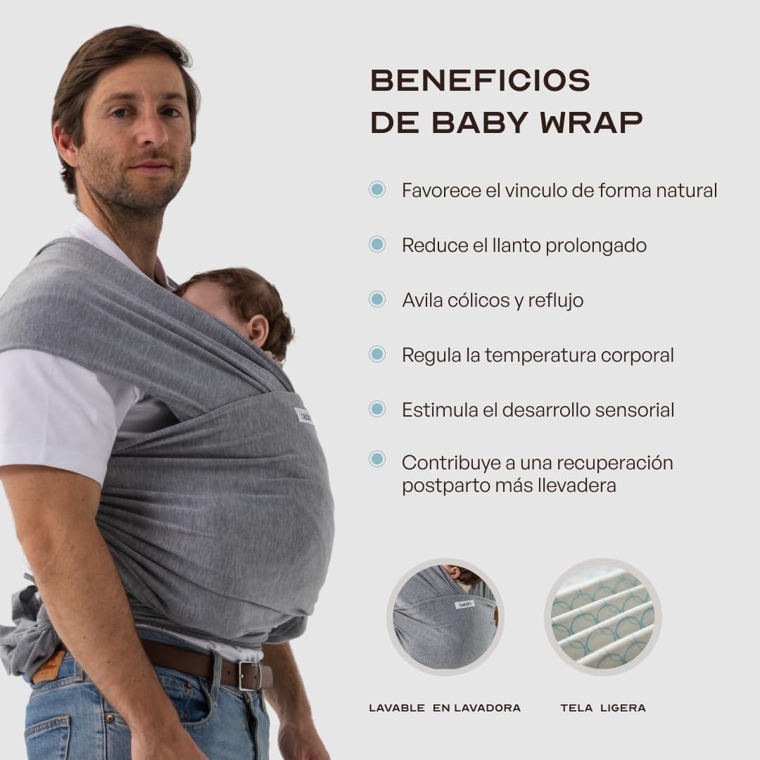 Tragetuch Neugeborene Verstellbar Elastisch Baumwolle Ergonomisch Atmungsaktiv Babytrage 3.2 bis 12 kg Einfach zu Verwenden Hände Frei Maschinenwaschbar Baby Wrap ideal für unterwegs