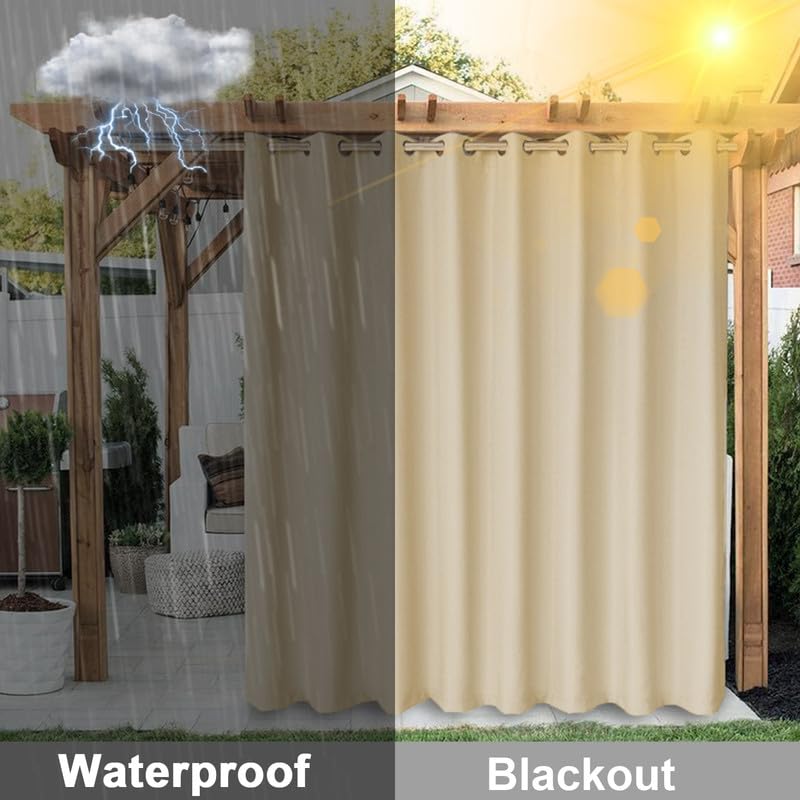 Pannelli di protezione solare per esterni, spessi, di alta qualità, per patio, camera da letto, portico, pergola, cabana, impermeabile, 1 pannello 100 x 102 cm (larghezza x altezza)