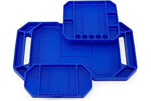 3 pcs Non-Slip Flexible Grydlemat Tool Tray Set in Blue