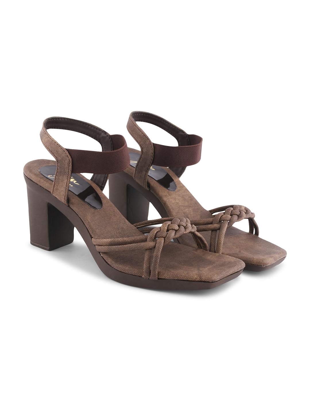 JM LOOKS Fancy Stylish Block Heel Sandals For Women & Girls | Women Heel Fashion Sandal | (YG-21, Brown, 41) (B0D6VQX6GG) Amazon Price History, Amazon Price Tracker