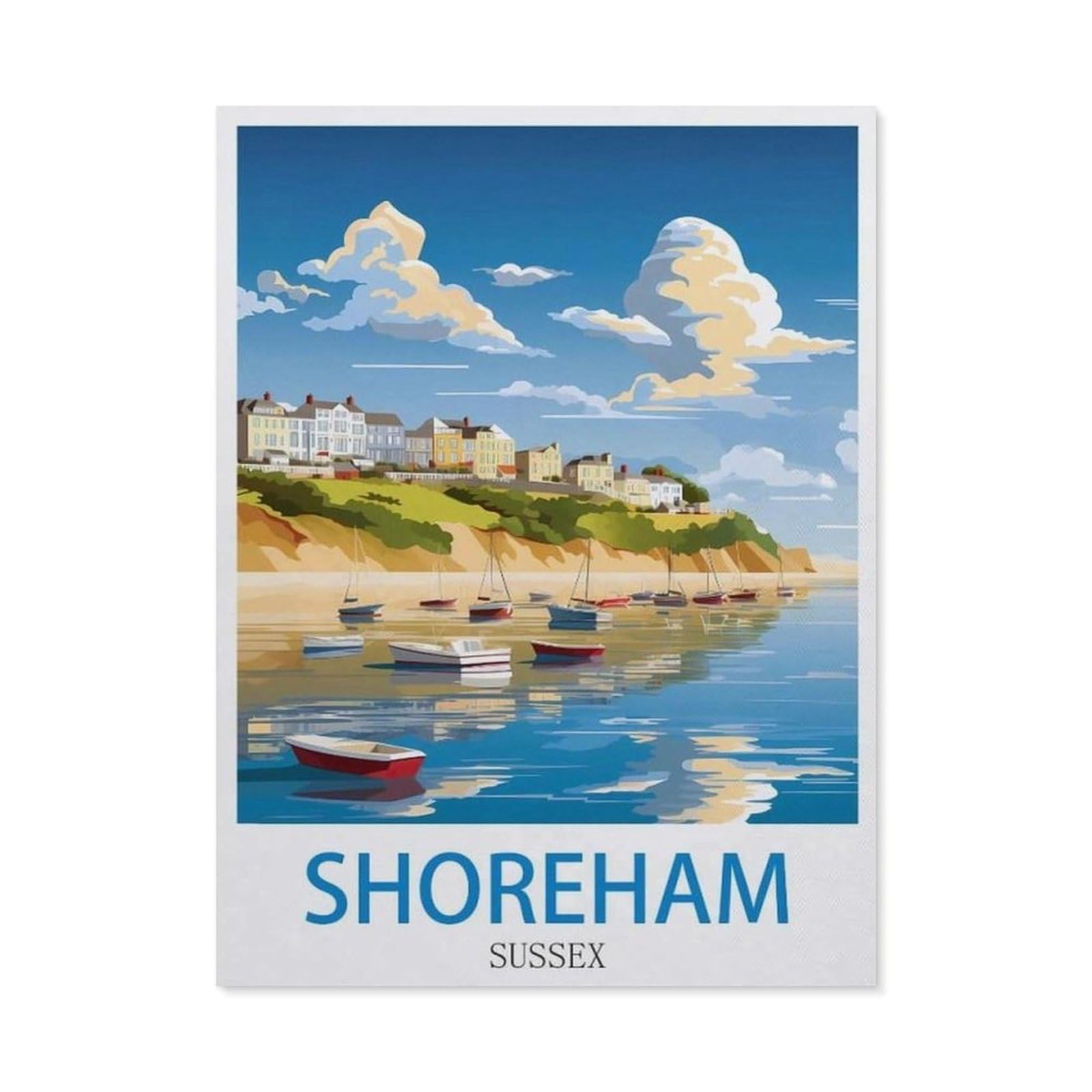 BEAYODKP DIY 5D Diamond Painting，Shoreham Sussex（40 x 50 cm）
