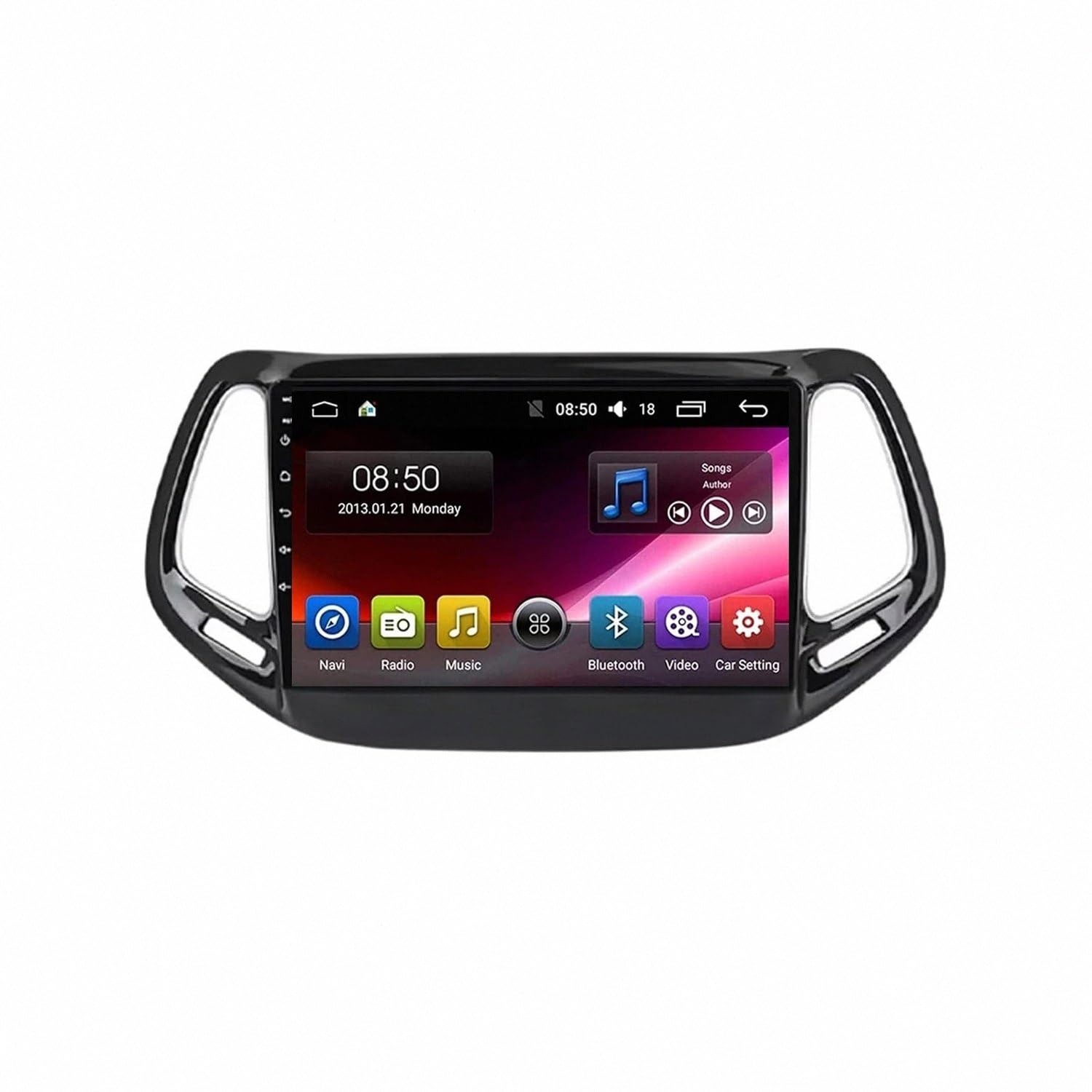 Car Stereo Carplay Radio de Coche para Jeep Compass 2 MP 2016-2019 Soporta Bluetooth, Control Volante, USB, WiFi, 4G, Mirror-Link, GPS Navegador/Radio FM, 4 Nuclear 1G+32G