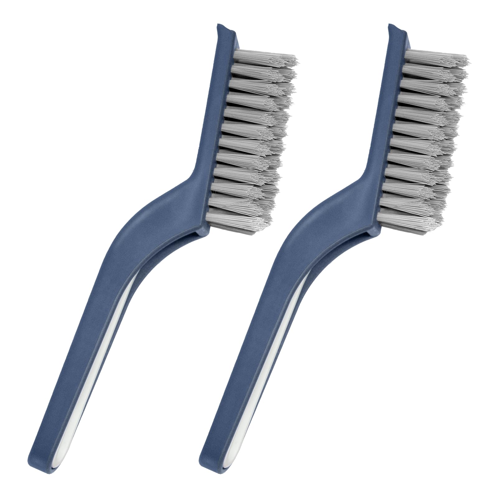 Cleaning Brush - QAGOBDI Hard Bristle Crevice Cleaning Brush for Household, Bathroom, 2 PCS Bathroom Gap Brush with Long Gandle Embedded Stolen Goods Clip