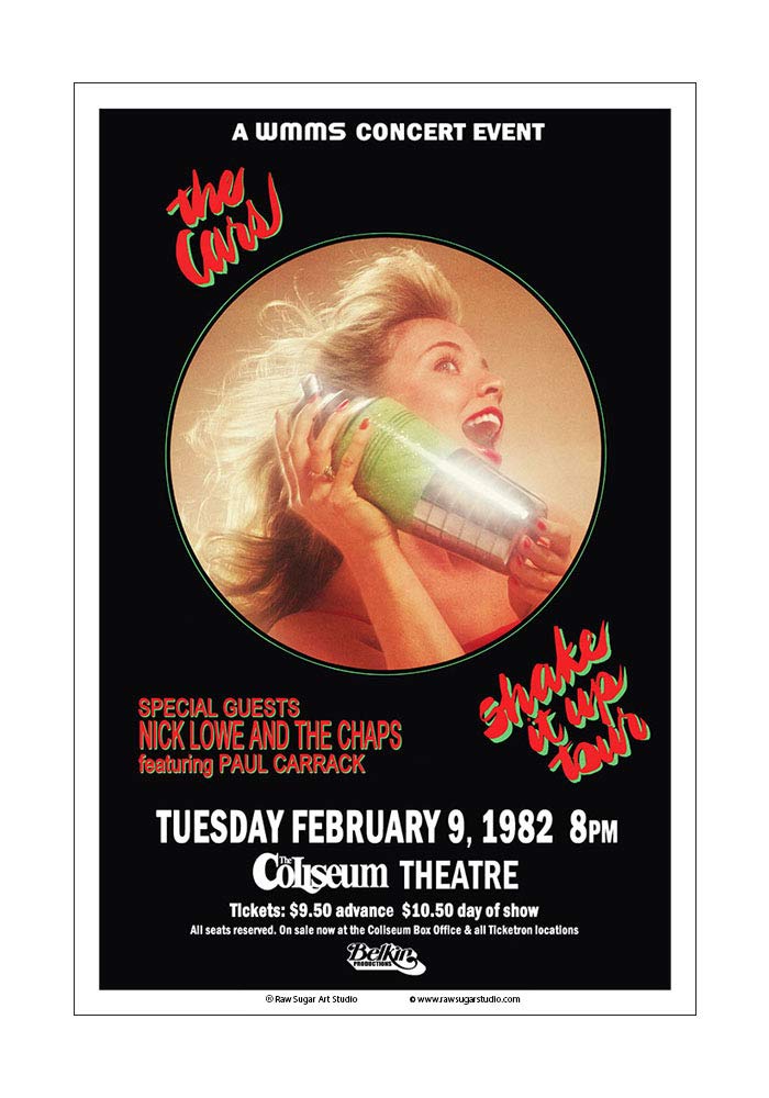 Amazon.com: Raw Sugar Art Studio The Cars 1982 Cleveland Concert