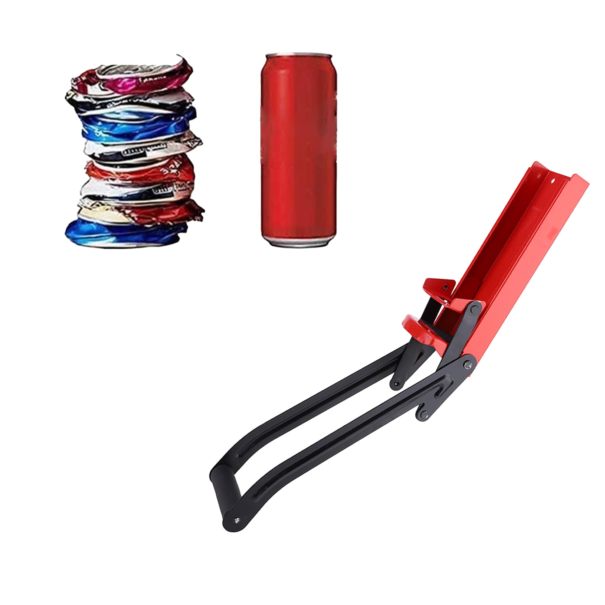 Tbest Trituradoras de Latas y Botellas de Plástico para Trituradora de Reciclaje No Montada Industrial 20 Oz Pared Independiente M92 Lata de Cerveza Trituradora de Latas de 500 Ml Goma