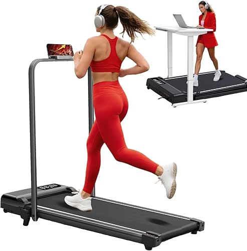 Portable Walking Pad with Incline and Handle Bar, 3.0HP Electric