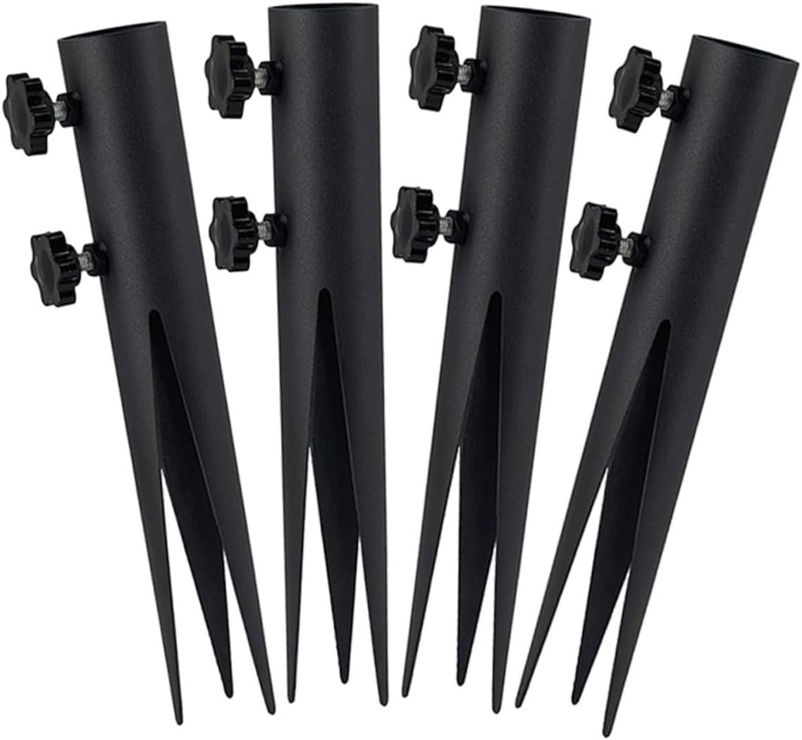 VICASKY 4pcs Metal Floor Nails Torch Stakes Stake Lights Outdoor Christmas Light