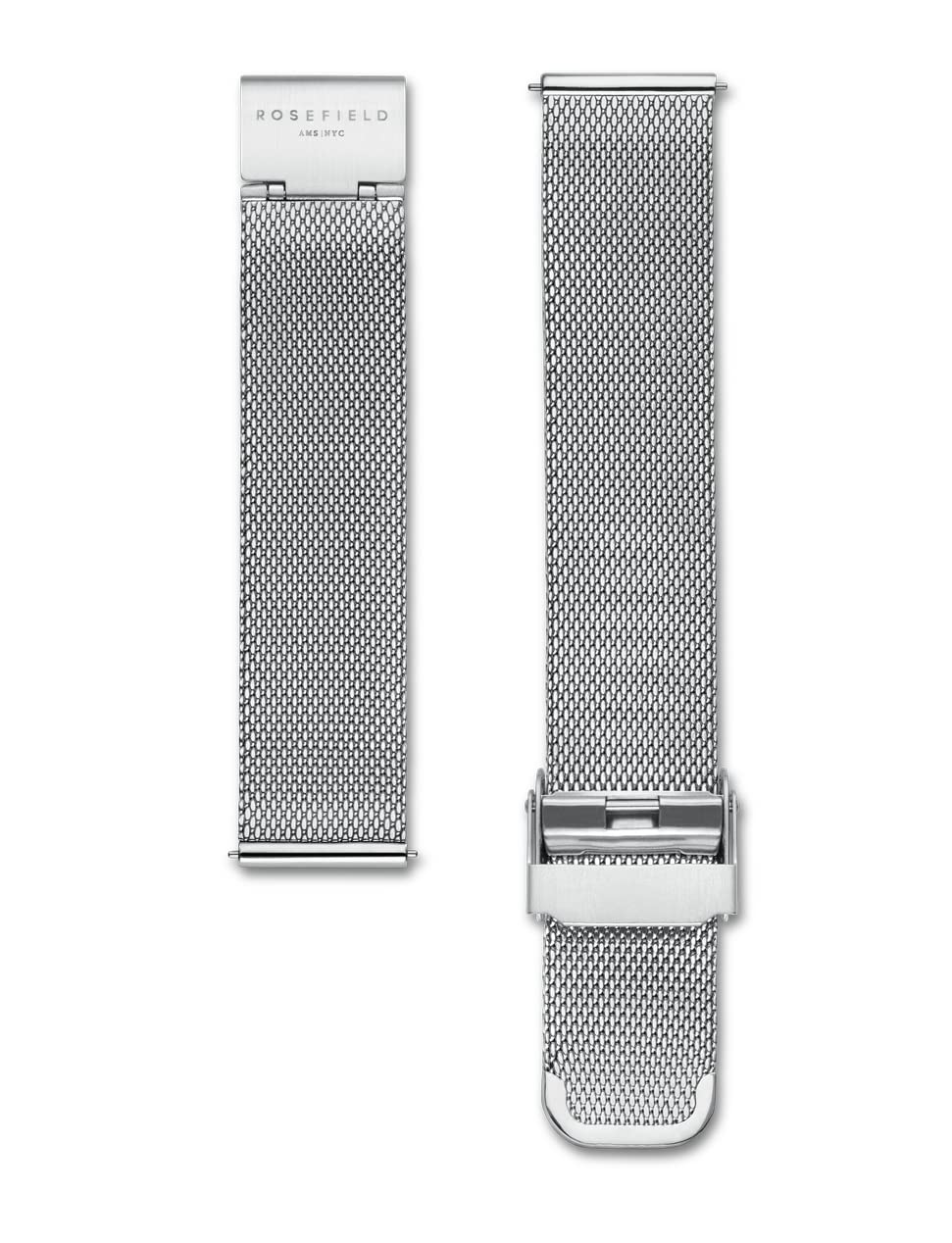Rosefield Mercer Orologio da Donna in Acciaio Inossidabile color Argento con Cinturino in Maglia Milanese 38mm