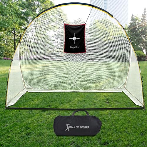 Gagalileo Golf Net: 10x7ft Practice Driving with Barrier Tur Mat Target for Backyard Home Adults Beginners