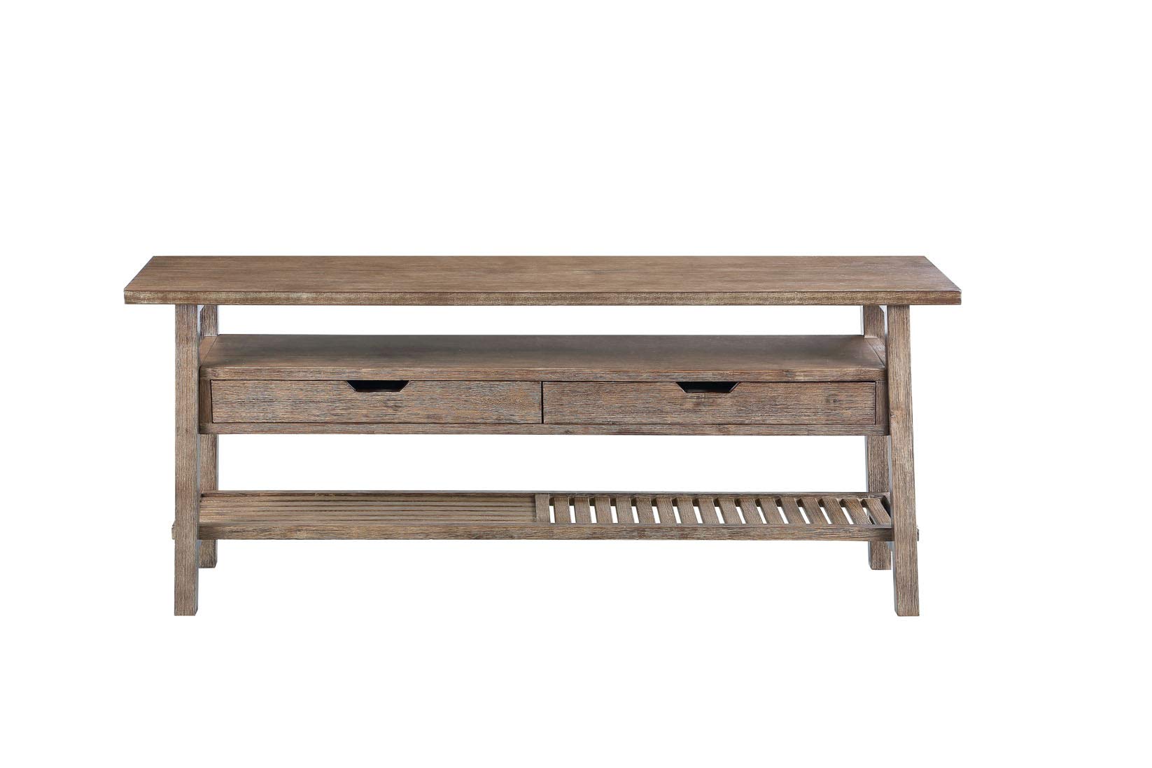 Boraam Sonoma TV Stand, Barnwood Wire-Brush