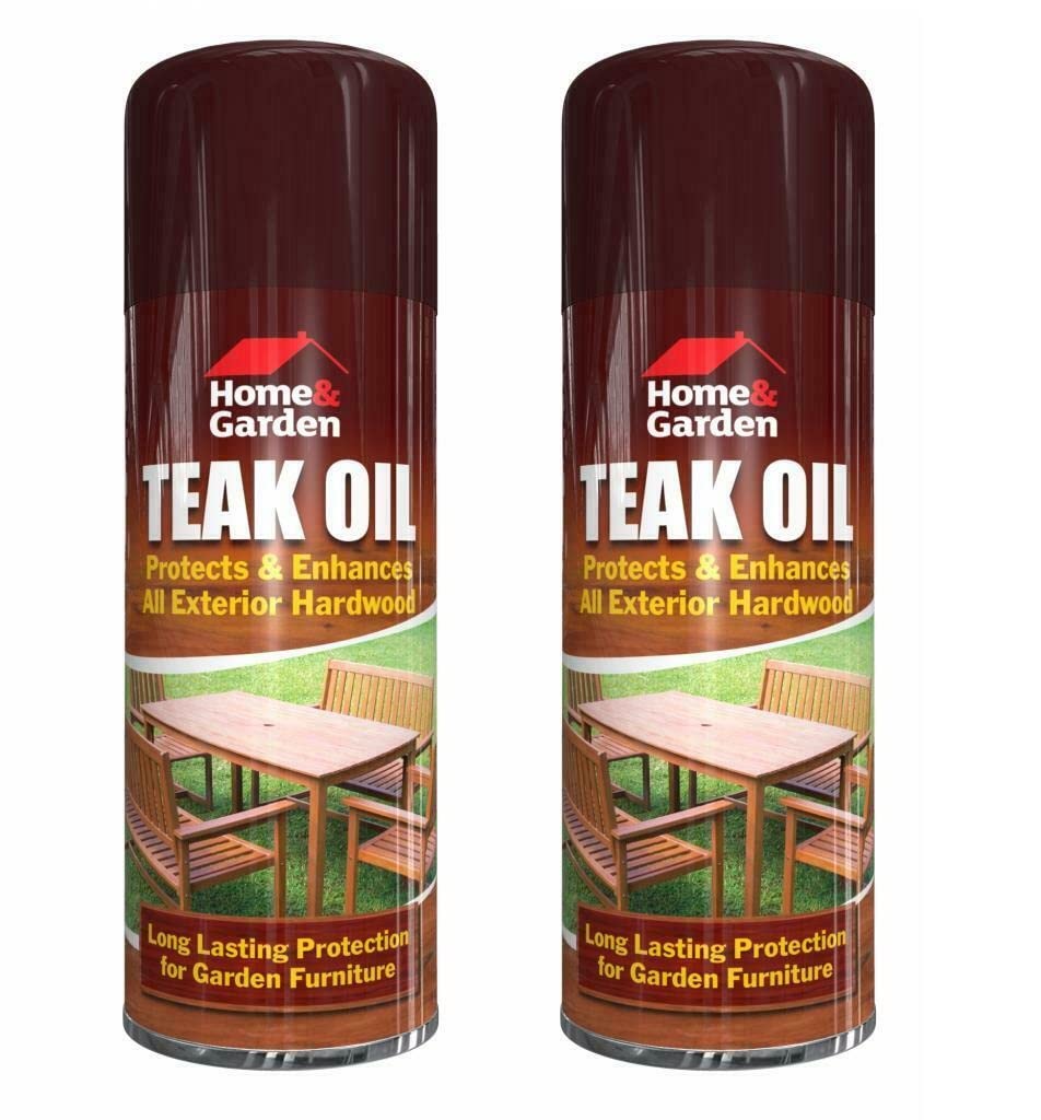 YSAMAX 400 ML Teak Oil Spray Bottle Natural Wood Varnish for Furniture Polishing Hardwood Decking Long Lasting Protection ( Pack of 2)