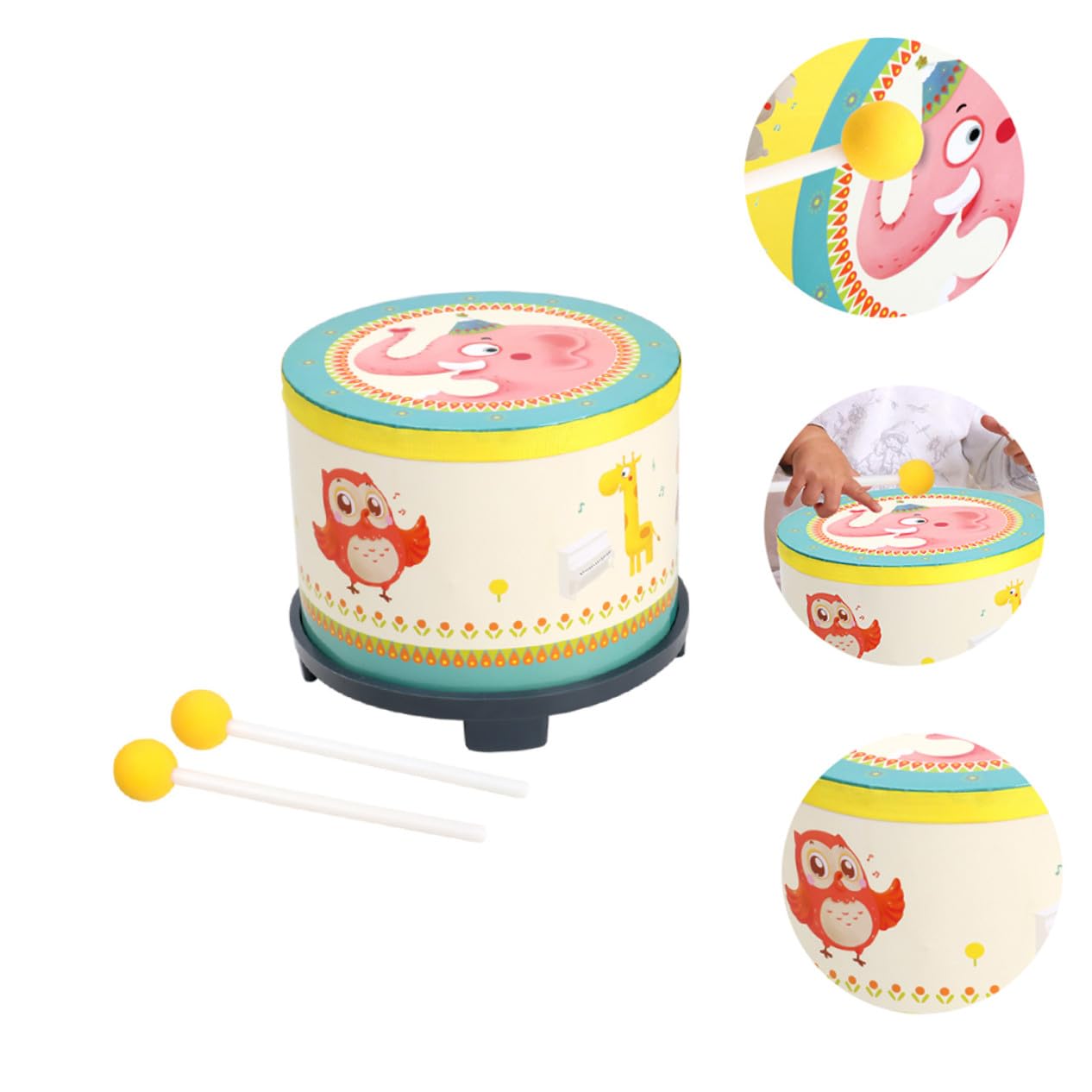 Juguete de Percusión de Madera para Golpear, Doble Cara, Infantil | Madera y Pvc, sin Rebabas, Cavidad Suave, Coordinación Mano-ojo, Aprendizaje Cognitivo