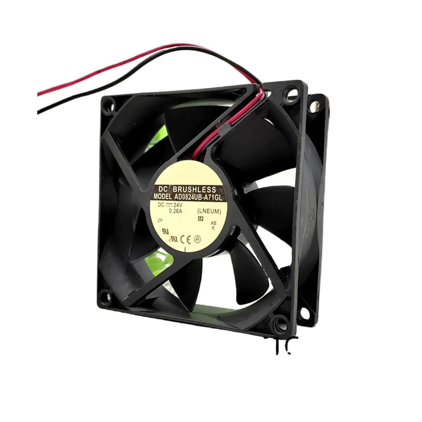 YLPWKMVZ Server Fan AD0824UB-A71GL 24VDC 0.26A 50CFM 80 * 80 * 25mm Case cooling radiator