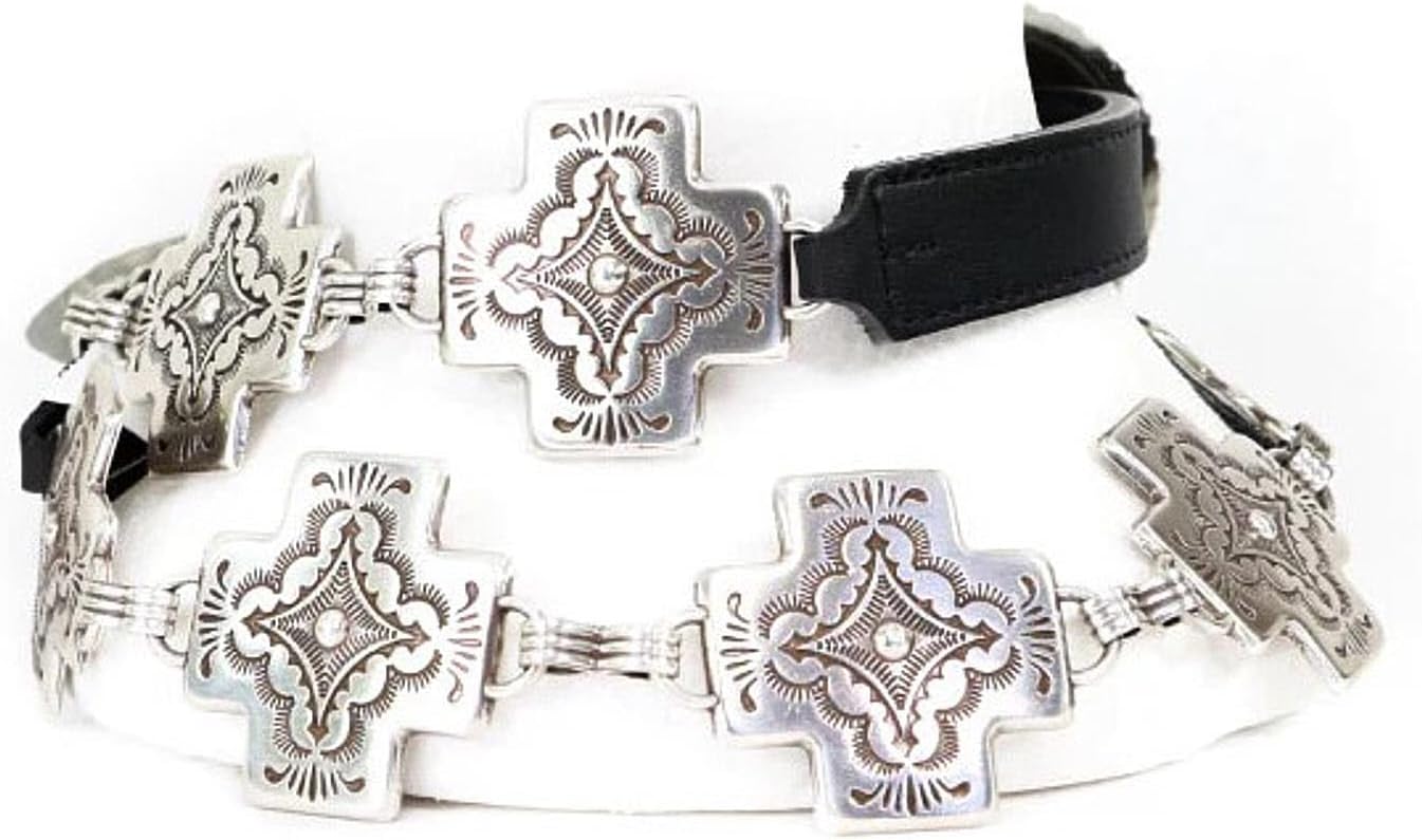 Tony Lama Ladies Black Nizhoni Cross Belt XL