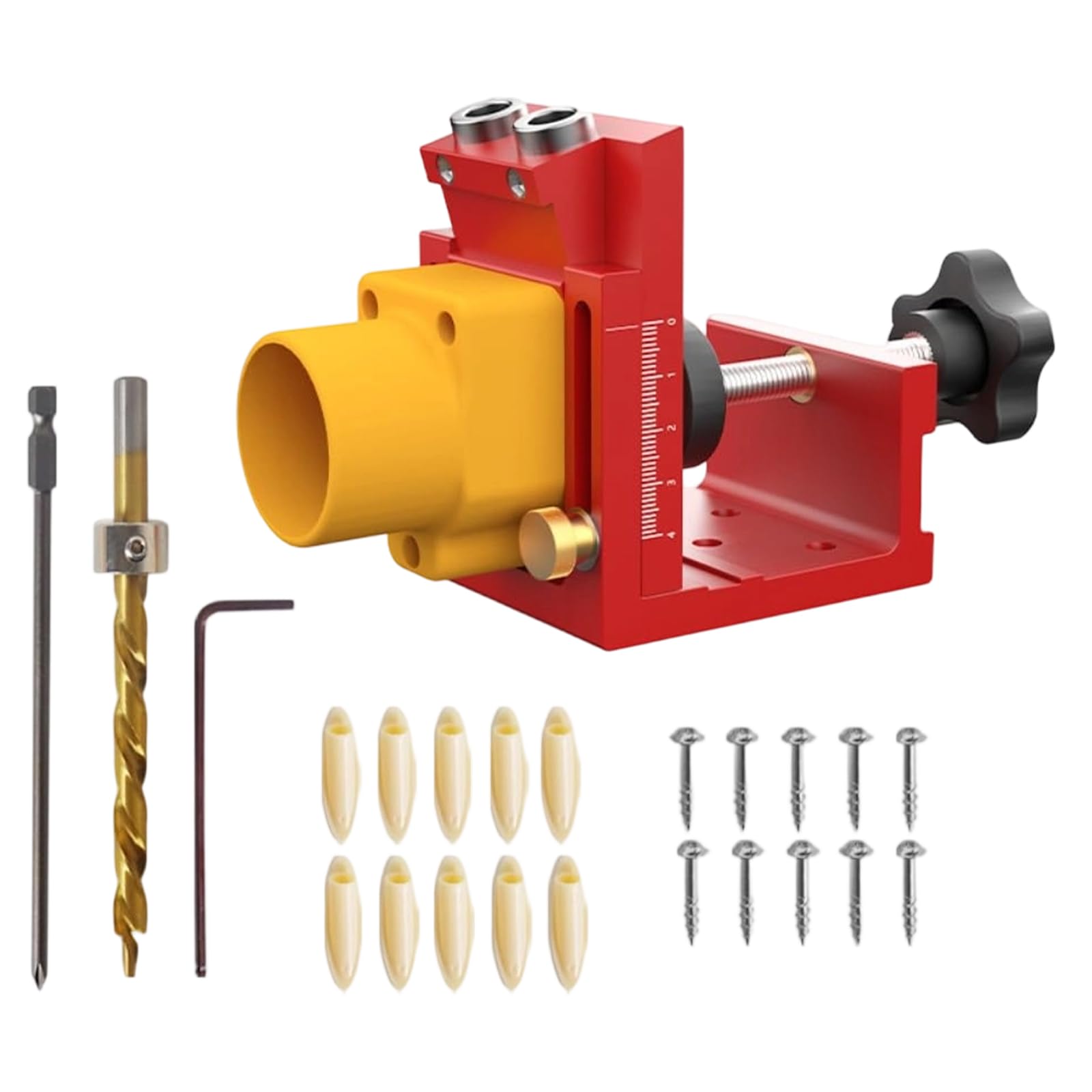 Geavonyg Red Hole Locator Ensures Efficient In Decorative Framing And General Woodworking Tasks For Strong Connection Collection Jigs
