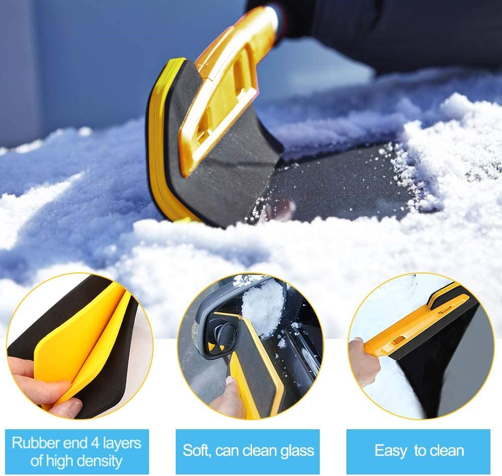 XMING Raschietto di ghiaccio, raschietto di ghiaccio for auto 2-in-1 con scopa, spazzola di neve, spazzola di neve, spazzola di neve, spazzola di neve, raschietto for auto for auto, SUV, Camion, parab