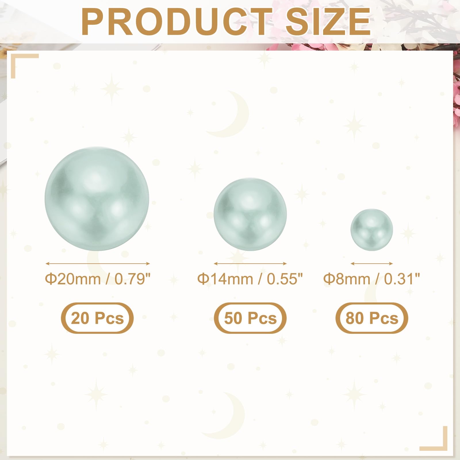 PATIKIL 8/14/20 mm Faux Pearls Beads - Image 2