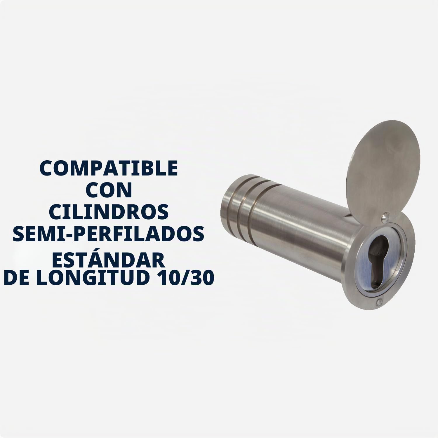 ABUS Caja Fuerte para Llaves KeyGarage 729 - Empotrable, Acero Inoxidable | Carcasa de latón cromado extraíble, protección antitaladro - diámetro montaje 43,5 mm, longitud 120 mm