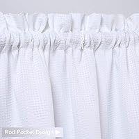 Vista 2 de CAROMIO - Cortina para cocina, cortina texturizada, cortinas para ventana de baño, varios tamaños