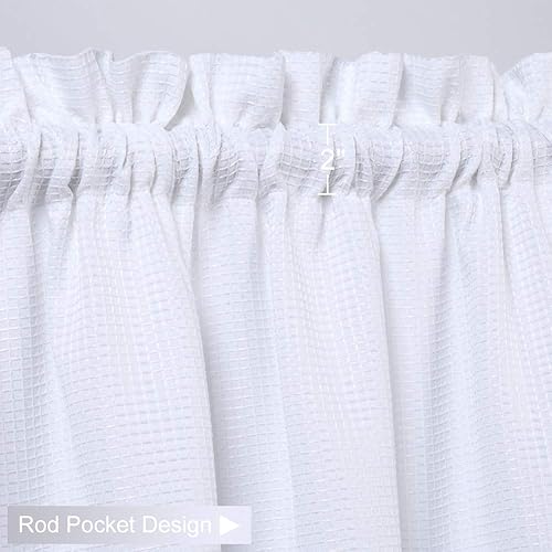 Miniatura 2 de CAROMIO - Cortina para cocina, cortina texturizada, cortinas para ventana de baño, varios tamaños