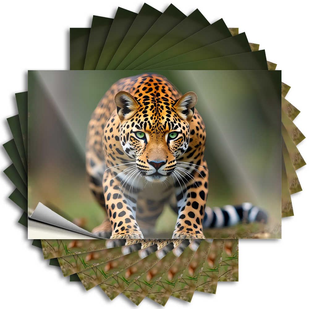 Sticker Hot Easy Apply | Leopard in The Wild: A Majestic Stroll Core Case Peel and Stick(8X12CM)