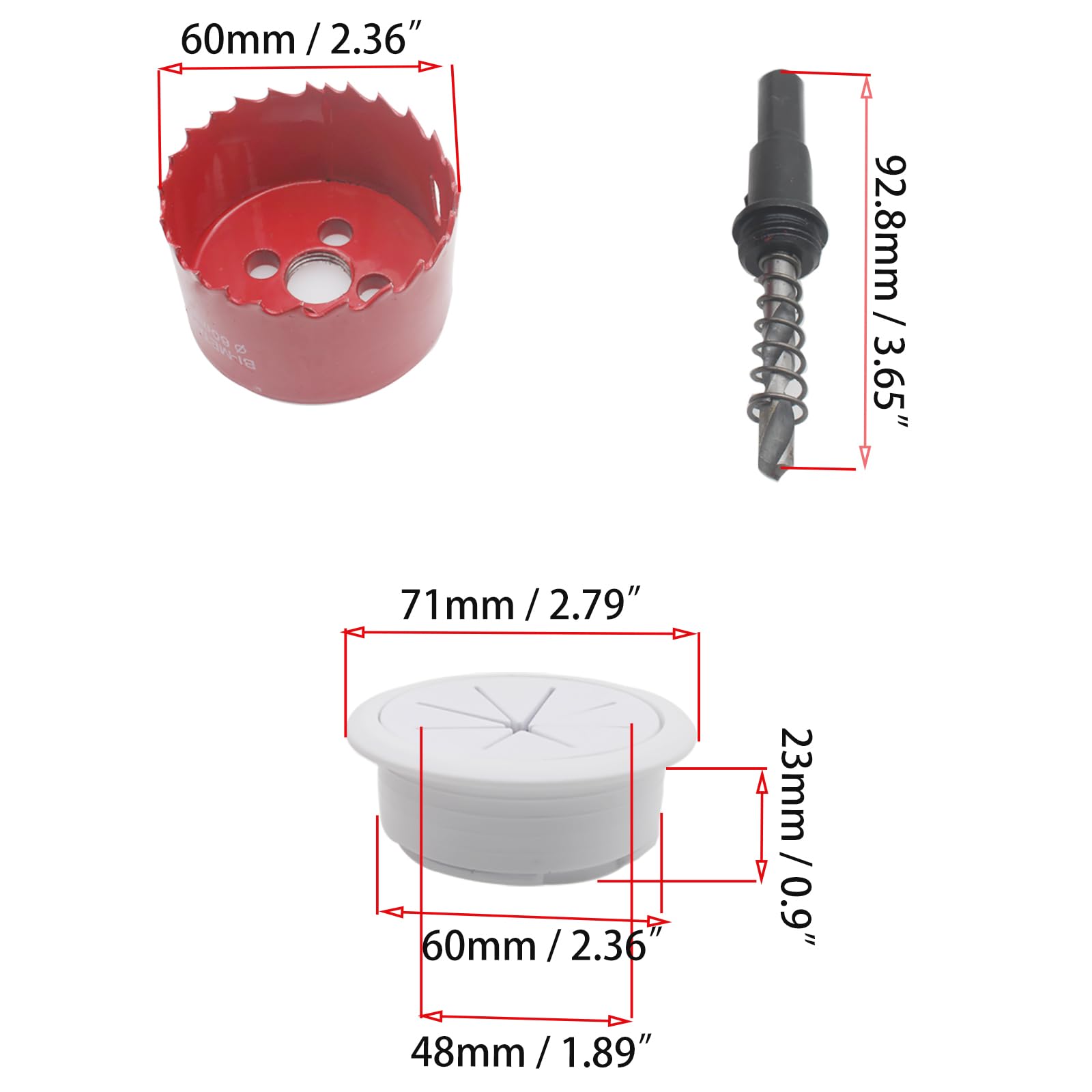 OZXNO 5pcs TV Cord Hider Kit 2-3/8