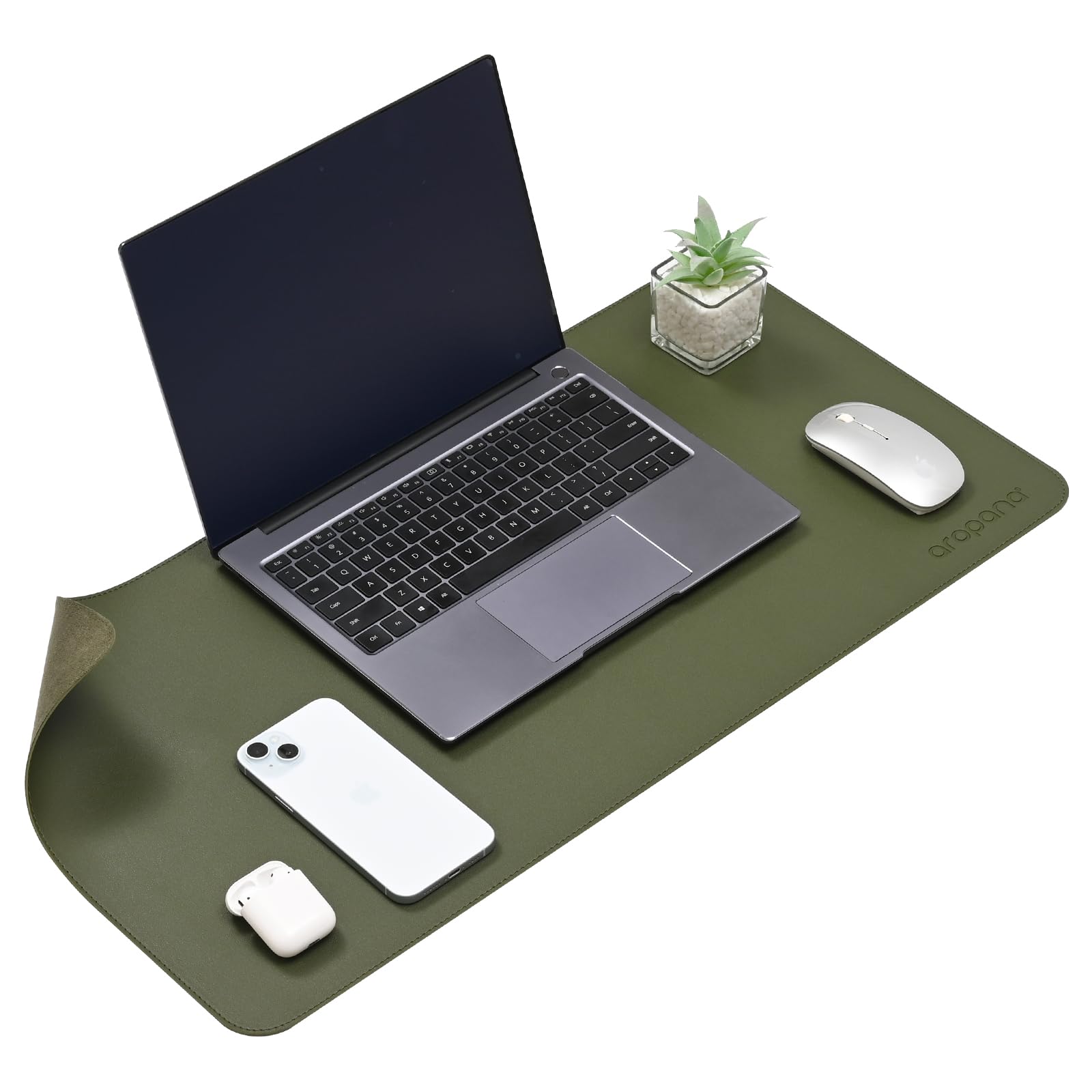 AROPANA Anti-Slip Extended Mouse Pad 120x60cm | PU Vegan Leather Desk Mat | Large Computer Desk Protector Pad with Suede Base for Keyboard, Laptop, Office & Home (Grey) — Amazon image 12
