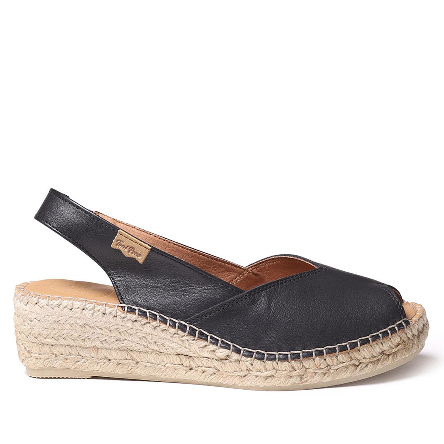 TONI PONS BERNIA-P - Espadrillas Spuntate con Zeppa Stile Donna realizzate in Pelle.