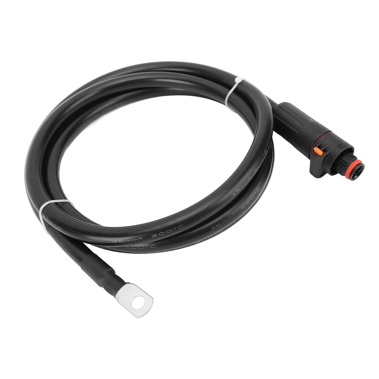 Batteriekabel, 35 mm², Schwarzer Gerader Stecker, SC35-8-Klemme, Leistungsstarkes, Flexibles, Langlebiges Wechselrichterkabel für Marine, Motorrad, Auto, Traktor (1m/3,3ft)